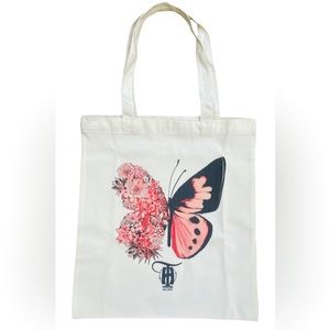 Butterfly Flower Canvas Tote Bag